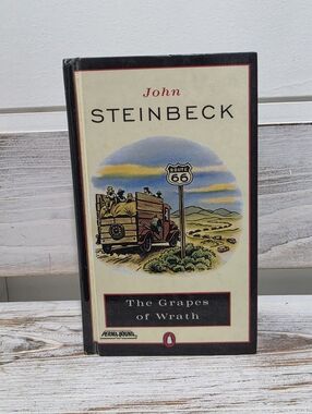 Vintage edition of The Grapes of Wrath by John Steinbeck.